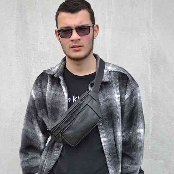 Комплект: кожаная бананка + тактический фонарь EU-47 Львов