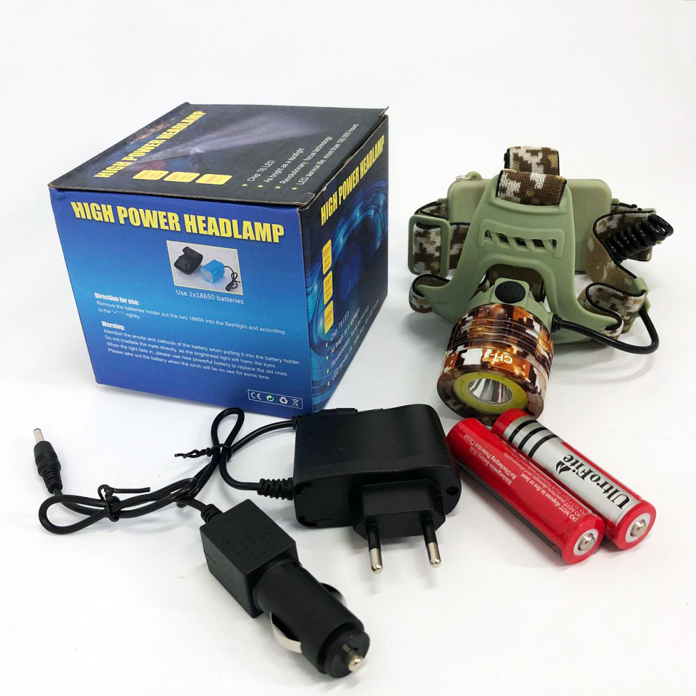 Фонарик диодный налобный, Фонарь для спасателей на голову, Фонарик налобник, Фонарь на голову для бега OJ-43 Львов - изображение 5