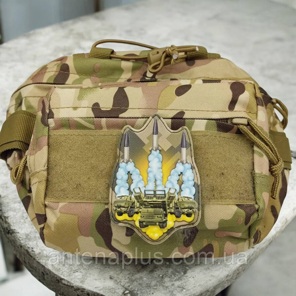 Тризуб зі зброї піксель патч / шеврон Київ - фото 3