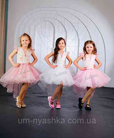 Дитяча сукня видовжене ззаду біла 116-128 Кривий Ріг