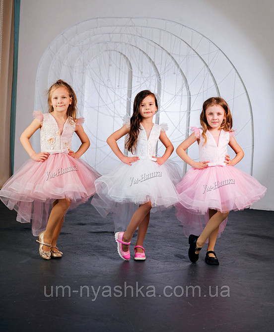 Детское нарядное платье удлиненное сзади белое 116-128 Кривой Рог - изображение 3