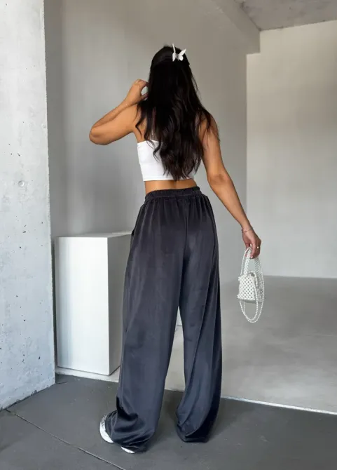 Велюрові жіночі брюки вільного крою з високою посадкою Одеса - фото 10