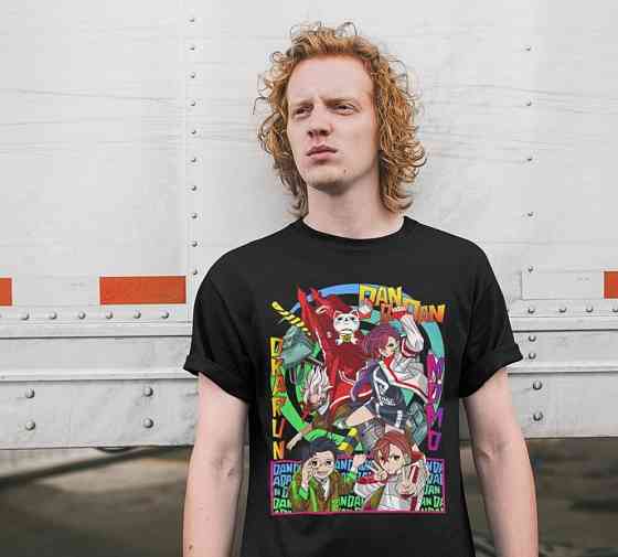 Футболка з аніме принтом Дандадан Окарун Момо Айасе оверсайз (S/M/L) Чорний AnimeJ0808 Дніпро