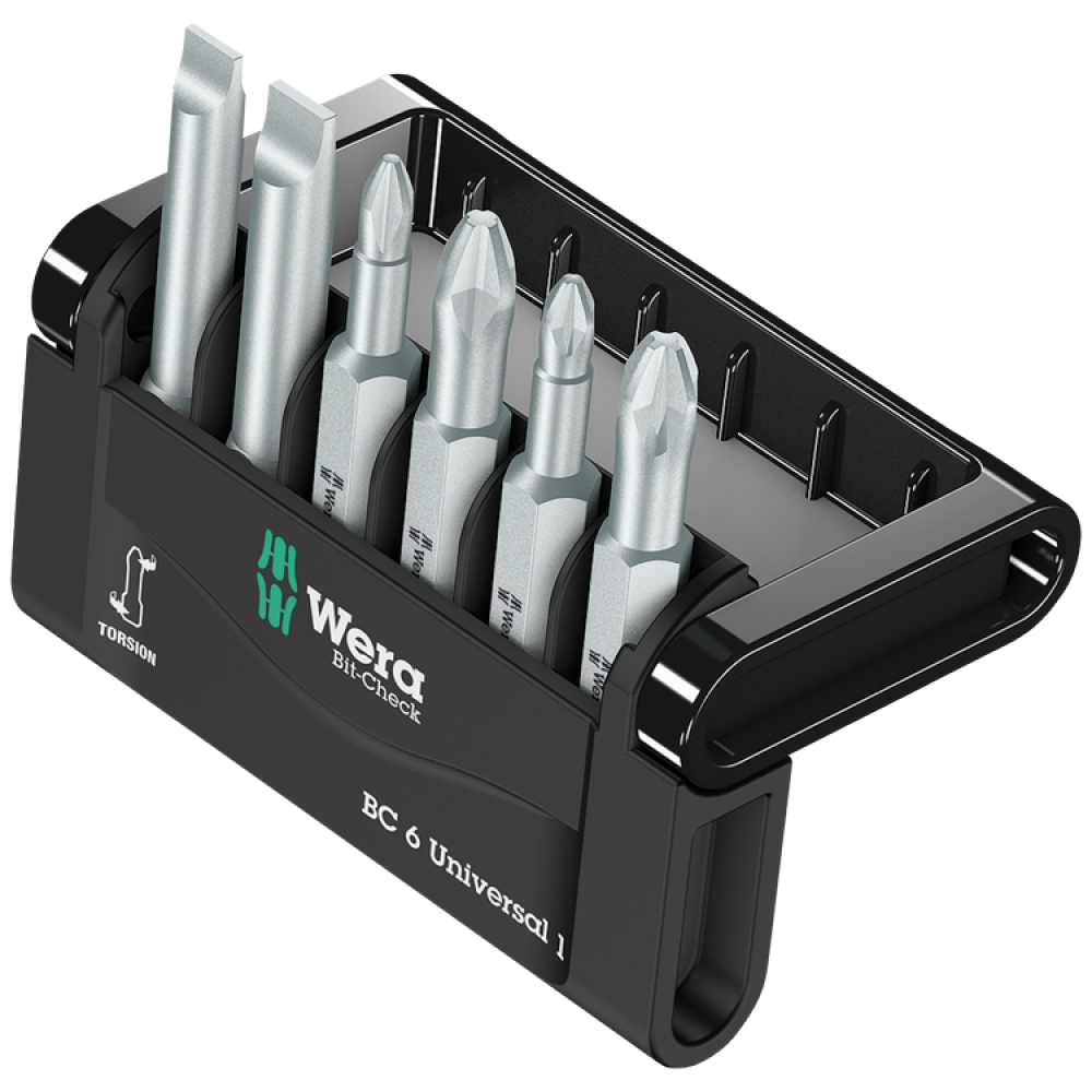 Набір біт РН,PZ,SL 6шт. Wera Bit-Check 6 Universal 1 0505474001 Одеса - фото 1