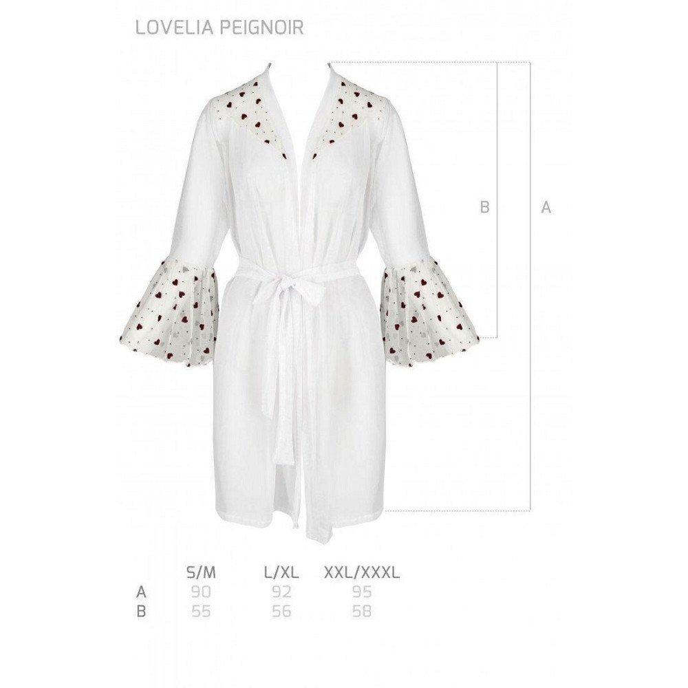 Повітряний пеньюар Passion LOVELIA PEIGNOIR XXL/XXXL, white Sex Aura Київ - фото 6