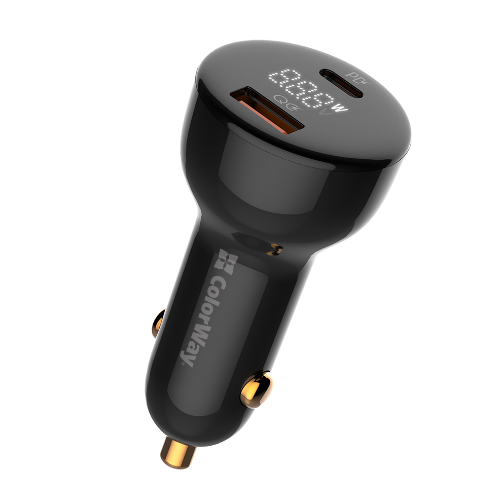 Автомобільний зарядний пристрій ColorWay CW-CHA044PD-BK USB+Type-C 100W PD чорний Житомир