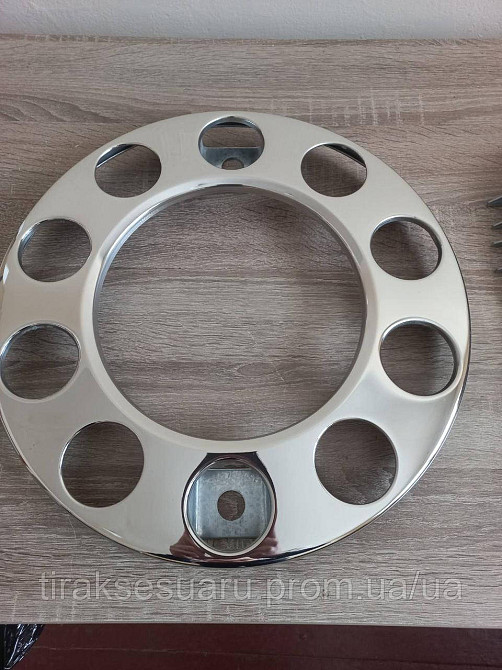 Ковпак колеса 22,5 пустий (нержавійка) Колпаки 22,5 Ковпаки на причеп 22.5 Ковпаки передні  22.5 Луцьк - фото 1