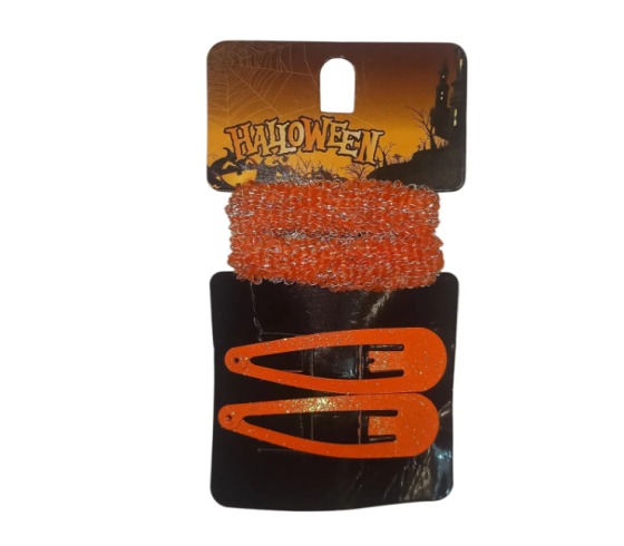 Заколки на Хелловін з резинками one size помаранчевий Київ