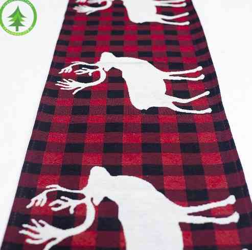 Новогодняя скатерть узкая Олени 180 на 33 см разноцветный Киев