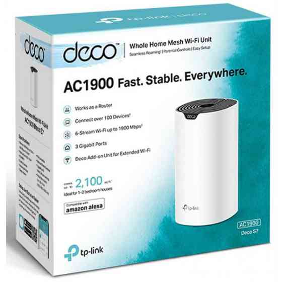 Система WiFi TP-LINK Deco S7 2 pcs, AC1900 3xGE LAN/WAN MU-MIMO MESH (DECO-S7-2-PACK) Київ