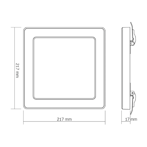 LED Світильник 18W квадратний білий VL-DL6S-18CW Videx Житомир