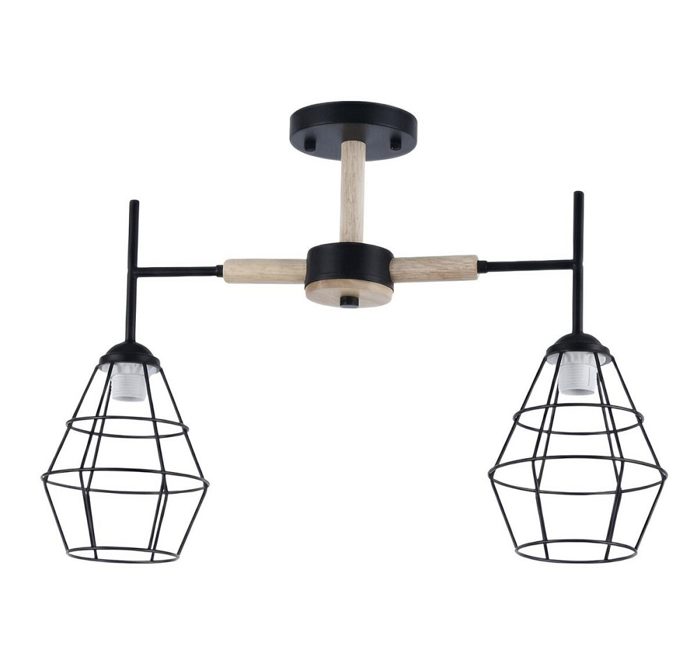 Люстра стельова на 2 плафони VALESO XL25017-2 для спальні та коридору Чорний XL25017-2 Коломия - фото 6