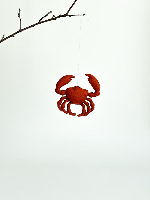 Мягкая фетровая игрушка краб ручной работы – безопасная развивающая игрушка Киев - изображение 3