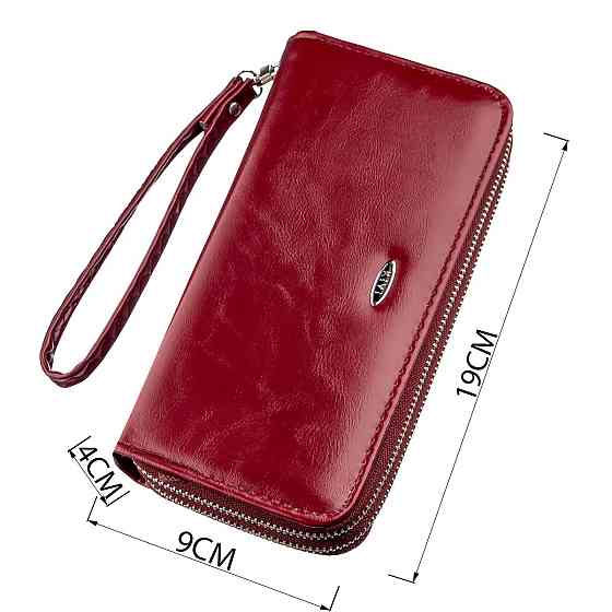 Кошелек женский из экокожи KIVI 19053 Малиновый Киев