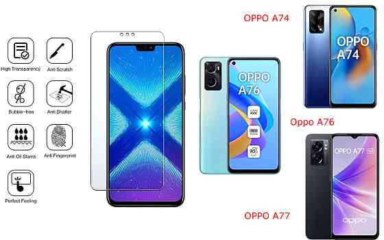 Защитное стекло NeoGlass для OPPO A74, Oppo A76, OPPO A77 – ультрапрозрачное и устойчивое Киев