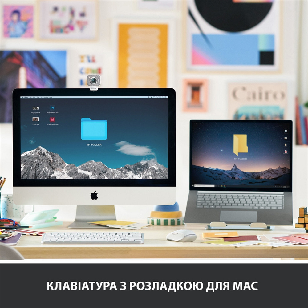 Клавіатура бездротова Logitech MX Keys Mini For Mac Minimalist Wireless Illuminated Pale Grey (920-010526) ( Сірий ) Харків - фото 10