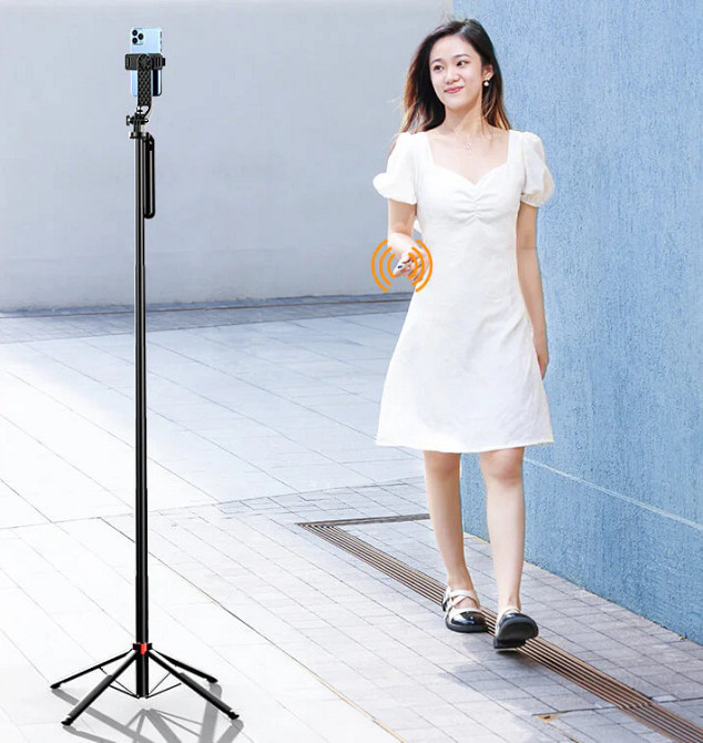 Штатив для телефону з пультом на чотирьох ніжках 40-175см AC Prof P185 Київ - фото 4