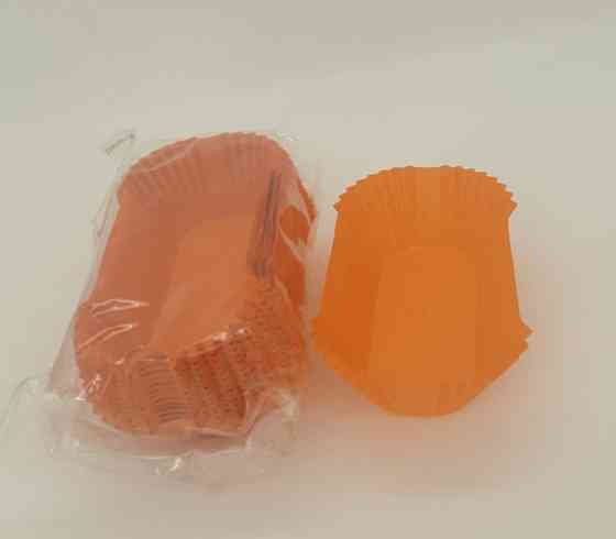 Тартолетка для кексів"Прямокутна помаранчева"(80*35*30,5) (100шт)/П-8/ (1 уп.) Харків