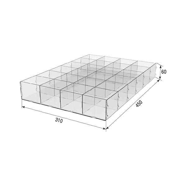 Коробка EKOSTAR на 24 ячейки 450х310х60 Киев