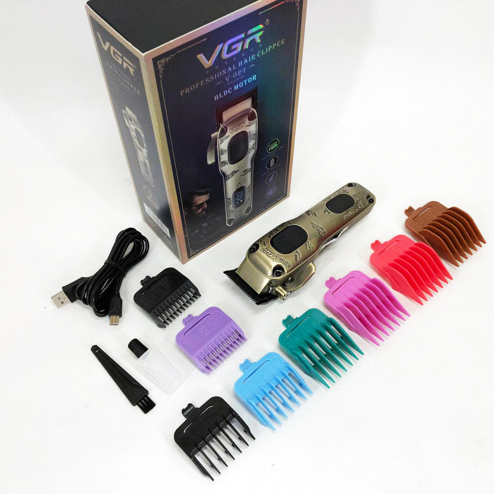 Машинка для стрижки чоловіча VGR V-027, Професійна машинка для стрижки голови, Тример бездротовий MN-43 Львів - фото 16