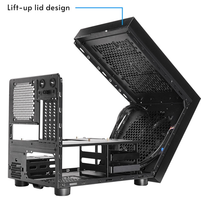 Корпус Chieftec THE CUBE CI-03B-OP, без БЖ, fan 20cm, mATX, Black Вінниця - фото 2