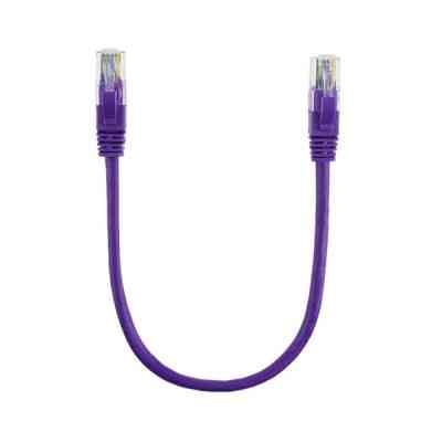 Патч-корд 0.3м, RJ-45, Cat.5e, CU, мідь, фіолетовий Ritar (PCR-CU/0.3Pe / 14090) Вінниця