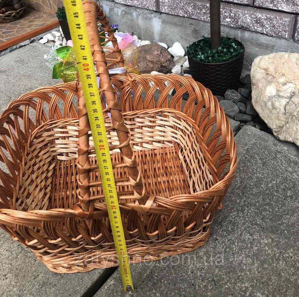 Пасхальний кошик натуральний з прикрасами Київ - фото 5