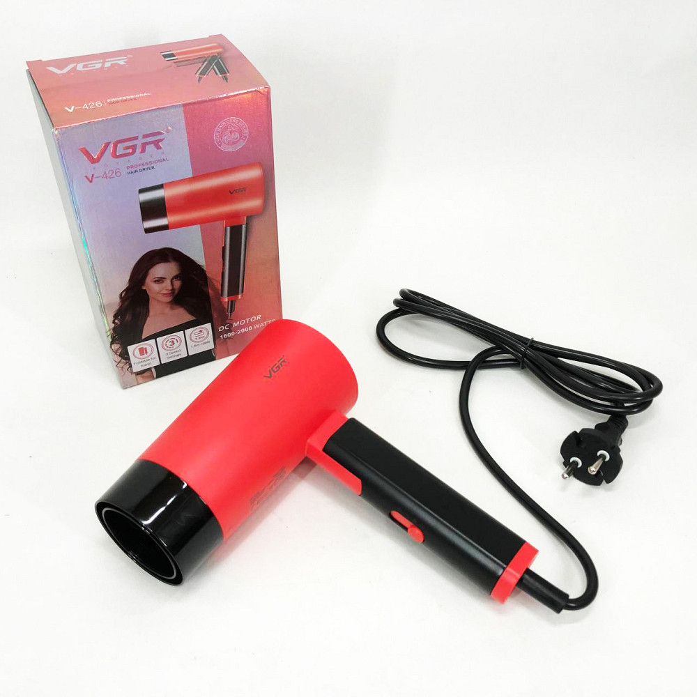 Мощный фен для быстрой сушки VGR V-426 2000 Вт, Функциональный профессиональный фен MX-97 Львов - изображение 12
