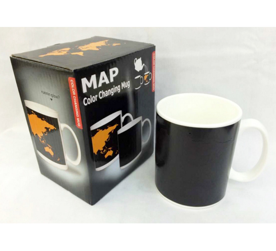 Чашка чайна хамелеон Карта світу Київ - фото 3