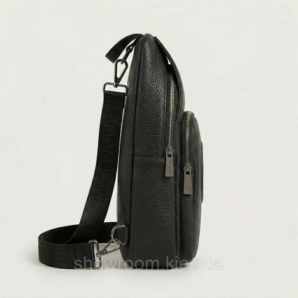 Чоловіча сумка на груди (слінг), бананка, барсетка Armani (2324-9) LUX Київ - фото 4