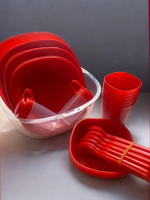 Набор  EDENBERG Пластмассовой Посуды Для Пикника 48 Предметов 6 персон EB-18521 PT Одесса - изображение 2