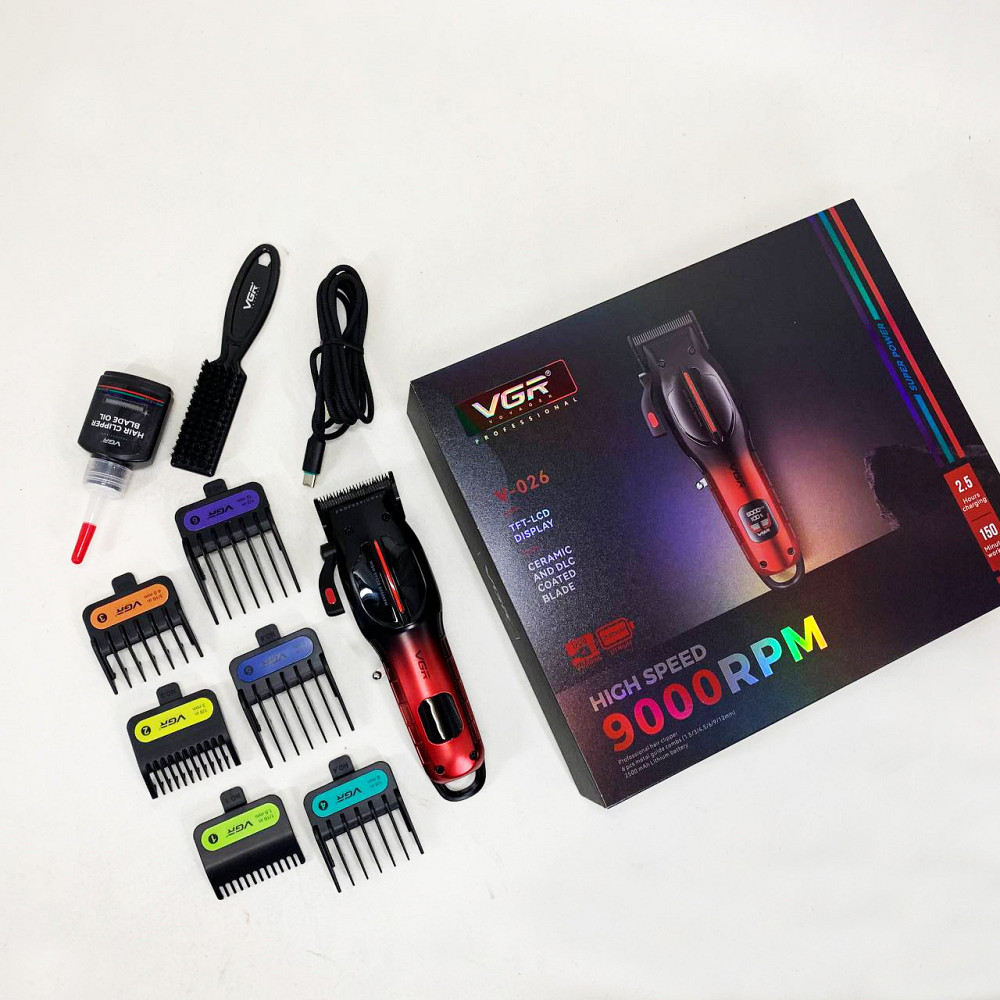 Машинка для стрижки волосся з акумулятором VGR V-026, Набір для стрижки волосся на акумуляторі IK-43 Львів - фото 12