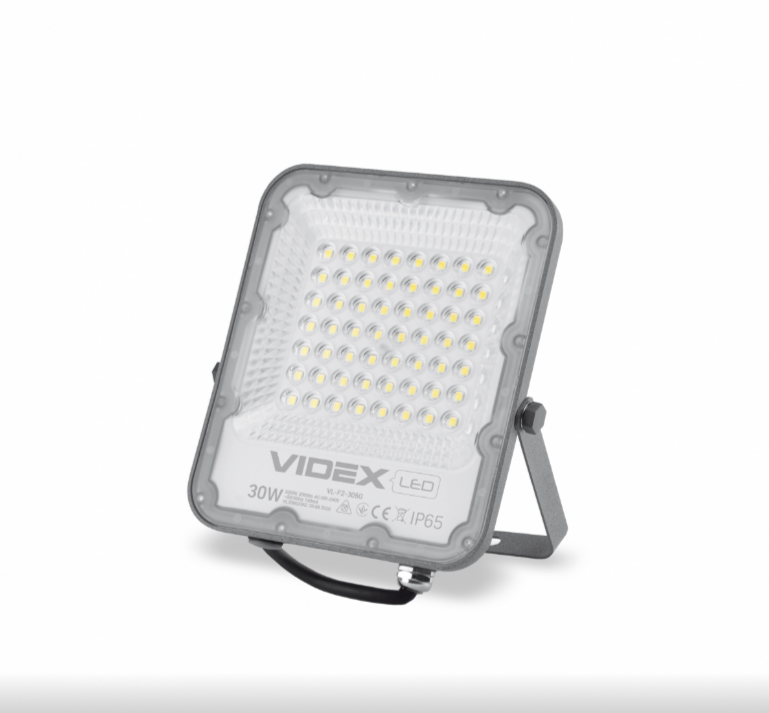 LED Прожектор 30W 5000К 220V сірий VL-F2-305G Premium Videx Житомир - изображение 3