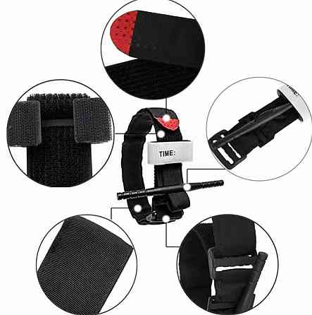 Жгут медицинский турникет тактический тканевый черный 65 см Киев