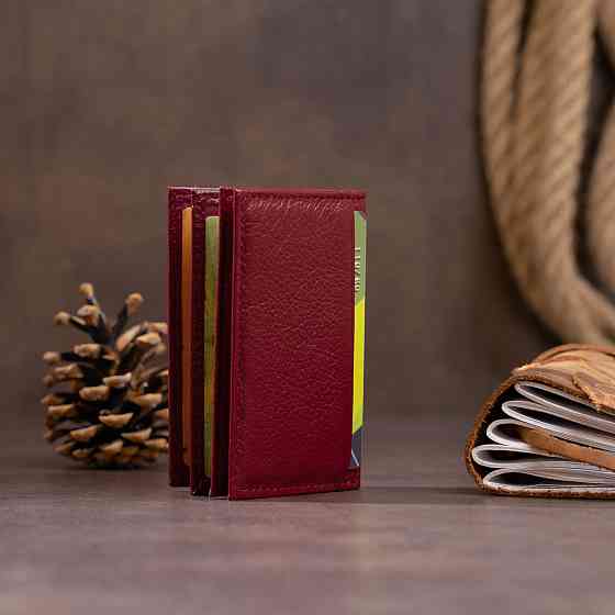 Візитниця-книжка ST Leather 19218 Бордова Київ