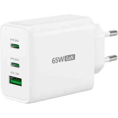 Зарядное устройство J5create 1xUSB + 2xUSB-C 65W GaN QC3.0/PD/PPS (JUP3365E-EN) Винница