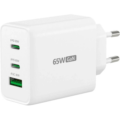 Зарядное устройство J5create 1xUSB + 2xUSB-C 65W GaN QC3.0/PD/PPS (JUP3365E-EN) Винница - изображение 2