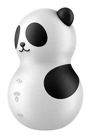 Вакуумный стимулятор с вибрацией Satisfyer Pocket Panda черно-белый, 8.9 см Sex Aura Киев