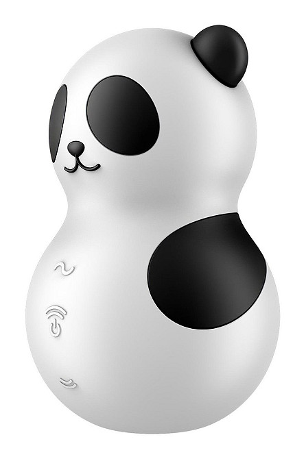Вакуумный стимулятор с вибрацией Satisfyer Pocket Panda черно-белый, 8.9 см Sex Aura Киев - изображение 3