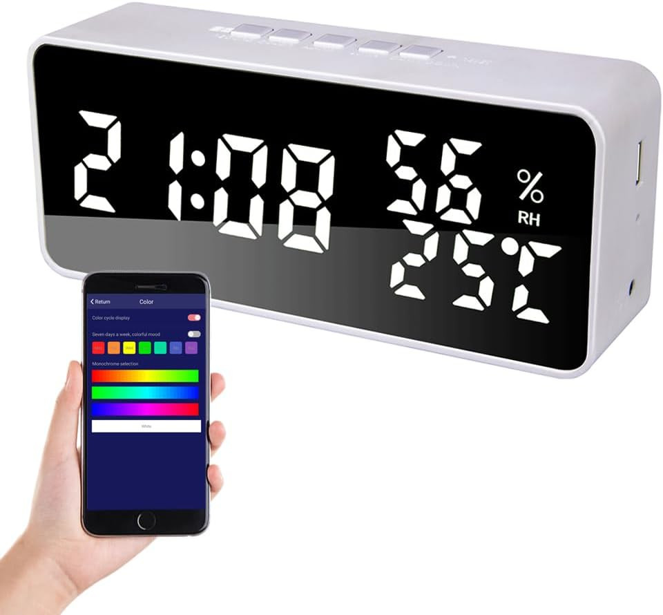 Цифровий настільний світлодіодний будильник irfora lt8006 Луцк - изображение 1