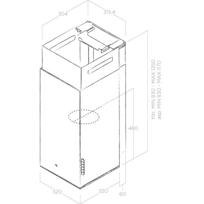 Вытяжка кухонная Elica HAIKU BL/A/32 Винница - изображение 2