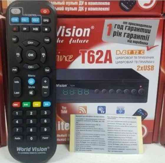 Приставка Т2 тюнер ресивер приемник DVB-T2 World Vision T62A декодер. Харьков