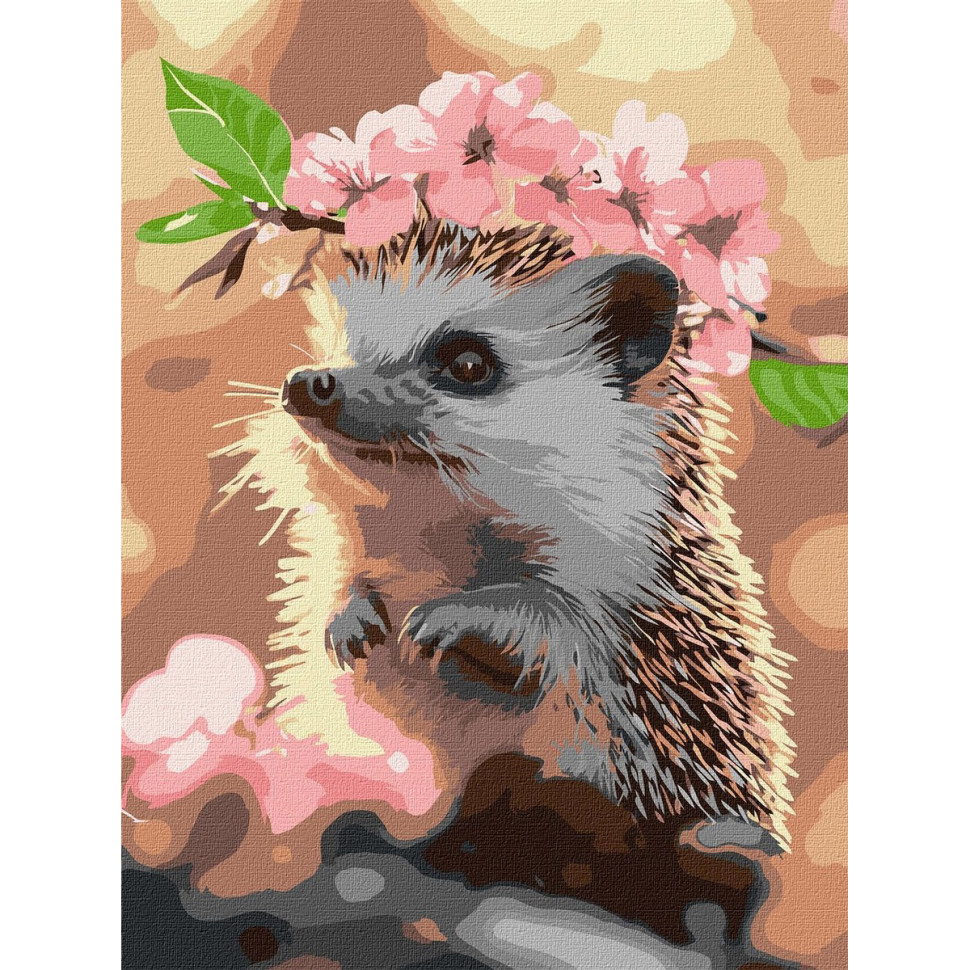 Картина за номерами "Їжачок у вишневому цвітінні" ©art_selena_ua KHO6756, 30х40 см Вінниця - фото 1