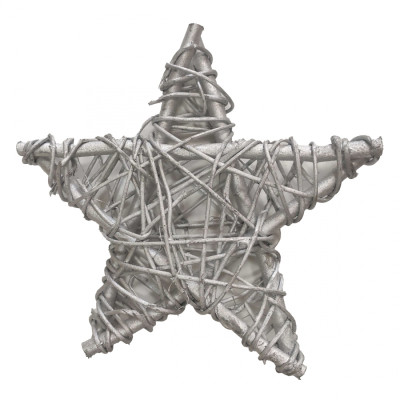 Украшение декоративное YES! Fun Звезда ротанговая серебряная 25 см (974255) Винница - изображение 1