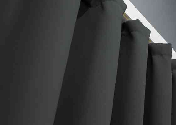 Комплект штор коротких VR-Textil Блэкаут Midnight № 1399ш 140х170 см 2 шт Графитовый (35-0159) Киев