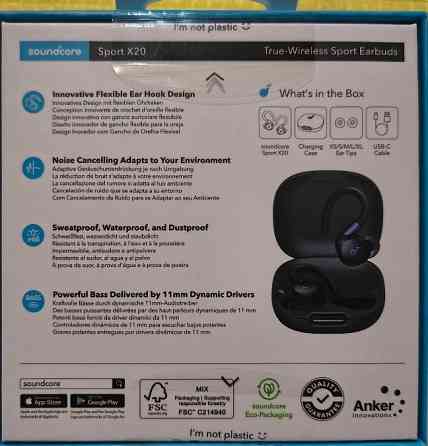 Навушники TWS Anker Soundcore Sport X20 Black. Харків