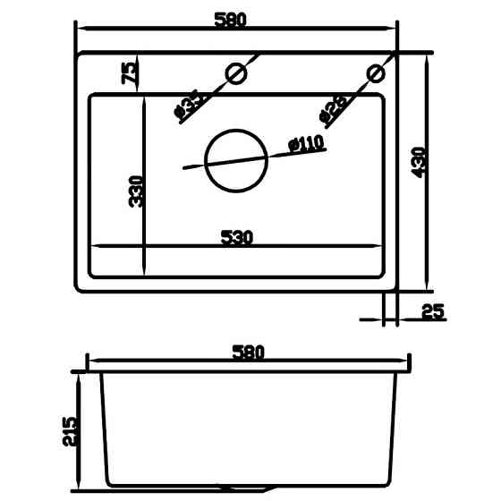 Мийка з нержавіючої сталі MIXXUS MH5843 DECOR GRAPHITE 3.0/0.8 колір графіт MH7042 Харків