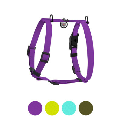Шлей для собак WAUDOG Magnet анатомическая Н-образная с QR-паспортом, магнитная пряжка-фастекс S фиолетовая (26229) Винница - изображение 6