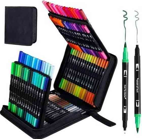 Безупречные Акварельные скетч маркеры двусторонние для детей фломастеры. Харьков