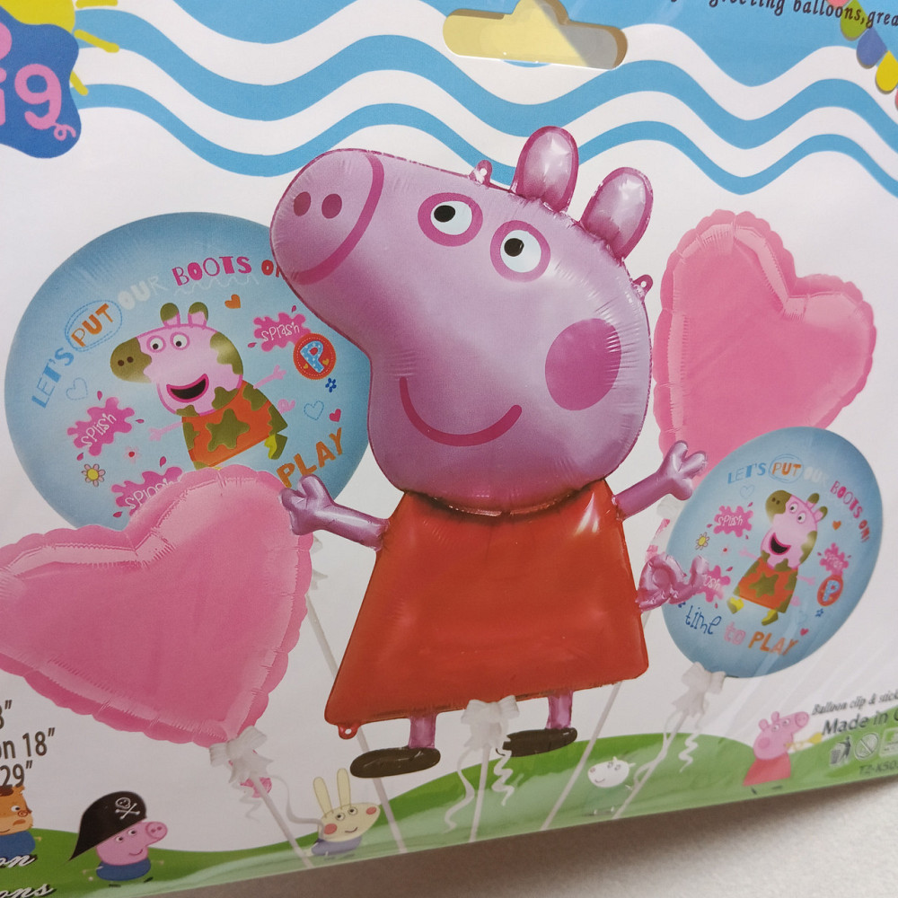 Набор воздушных шаров свинка Пеппа (5 предметов) Киев - изображение 2